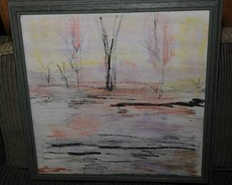 BESS M. WELBER MIXED MEDIA "WETLANDS