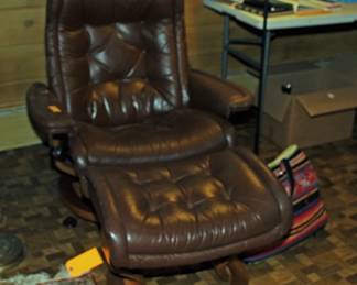 DANISH LOUNGE CHAIR AND OTTOMAN  SOLD