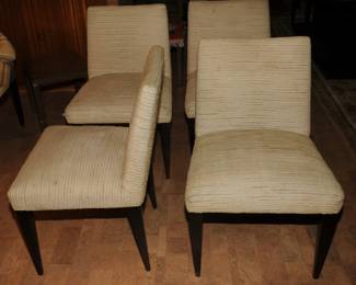 4 MATCHING ARMLESS DINING CHAIRS FOR DUNBAR BY EDWARD WORMLEY