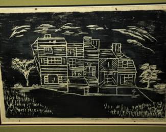 BESS M. WELBER WOODBLOCK PRING
