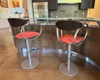 Pair of Elite Modern bar stool $200/each  (new $1,000 each) 