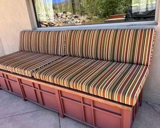 Patio Metal storage bench $600 (new $3,500) 