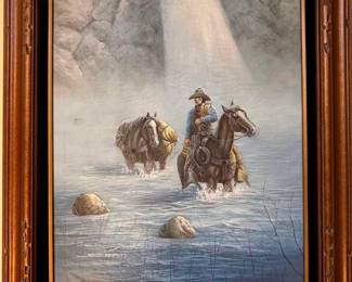 Original Oil western scene by Jack Sorenson $600 t0 1200