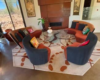 Parnian Luxury Set (2xsofa, 2xchairs, coffee table and carpet $15,000 ($60,000 new)