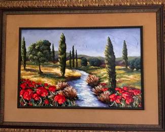Original Large Scale Tuscan landscape $350