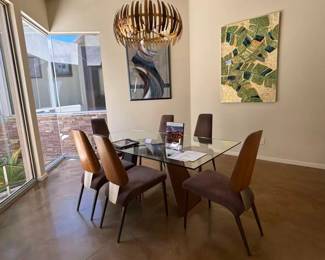 Elite Modern Victor Dining Table + 6 Regal Chairs: $2,500  (new $7,000)