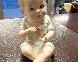 Vintage Sitting Bisque Piano Baby 7536 Andrea By Sadek