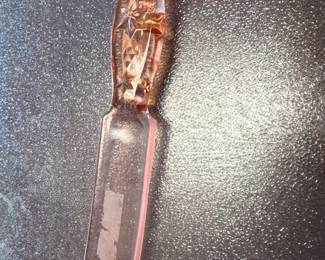 Pink glass knife