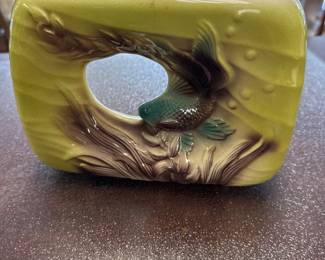 Royal Coplay Planter Koi Fish Ceramic Aquatic Plant Flower Decor Vintage EUC