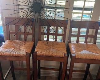 bar height stools x 3
