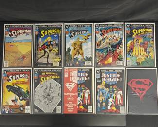Superman Funeral for a Friend Comic Lot with Superman #75 Memorial Set