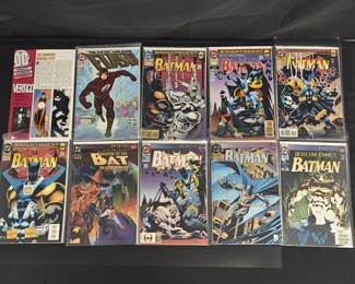 Collection of 10 DC Comics Featuring Batman, Flash & Knightfall/KnightQuest Storylines
