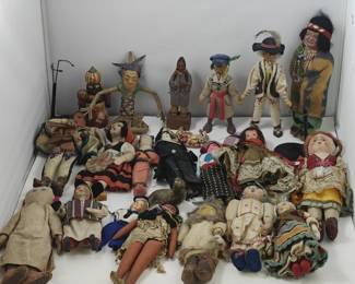 Collection of Antique Ethnographic & International Cloth Dolls