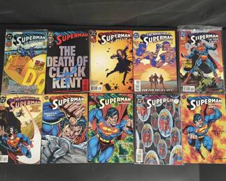 Collection of 10 DC Superman & Supergirl Comic Books, 1992–1994