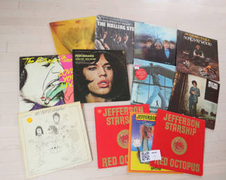 Lot 6: 12 Classic Rock and Roll Vinyl LPs Stones Who Starship (1)