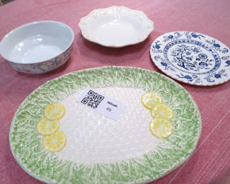 Lot 46: 4 Serving Bowls Platters Meakin Lenox