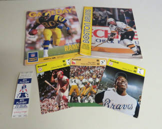 Lot 162: Rams and Bruins Programs with AFC Playoff Ticket and More