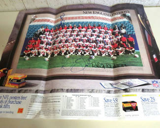 Lot 161: Signed Kodak NE Patriots Team Photo Poster 1991-2