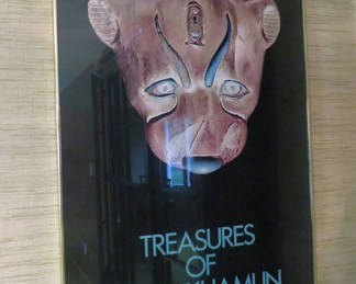 Lot 48: Framed King Tut Exhibition Poster Leopard’s Head