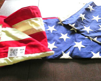 Lot 101: Large Allied Manufacturing Cotton American Flag