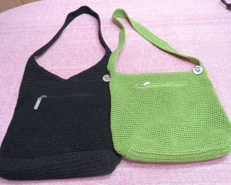 Lot 52: Two The Sak Green and Black Shoulder Bags Purses