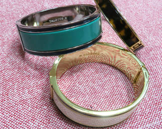 Lot 63: Three Talbots Bracelets Enamel and Tortoiseshell