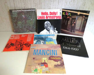 Lot 157: Big band Louis Armstrong Miller Johnny Mathis Vinyl LP Albums