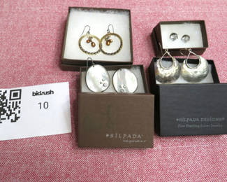 Lot 10: Silpada Jewelry with Sterling Silver Earrings