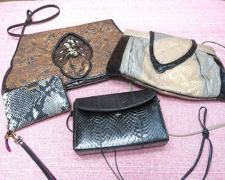 Lot 75: Vintage Snakeskin and Animal Print Purses