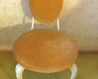 Lot 120: Vintage Kessler Velvet Vanity/Boudoir Cast Metal Chair