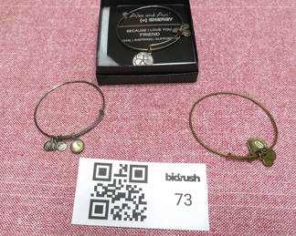 Lot 73: 3 Alex and Ani Bracelets