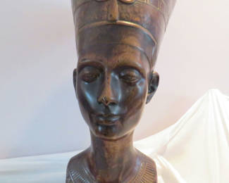 Lot 1: 20" Basco Nefertiti Egyptian Bust Attila’s Antiquities Italian
