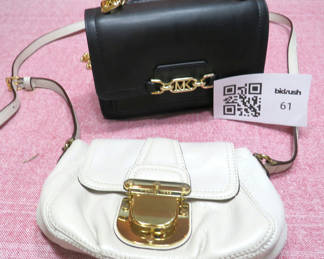 Lot 61: Two Michael Kors Black and White Purses