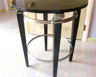 Lot 36: Ethan Allen Avenue Side Table Modernist Metal and Wood