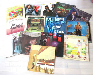 Lot 90: 14 Classic Rock and Roll Vinyl LPs (4) Elton John, Doobies, Croce, etc.