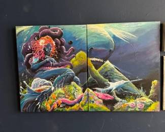 Mermaid Diptich by Phoenix Nebula $200