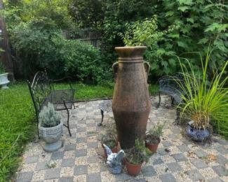 Large Terra Cotta Urn $180, Bench (left) $120, Bench (right) $60