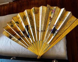 Hand Painted Victorian Fan $400