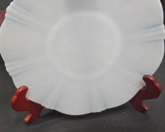 vintage milk glass plate