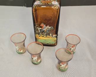 decanter set hand painted