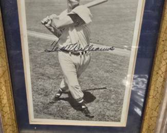 Ted williams autographed photo