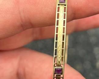 14k bangle with amathyst