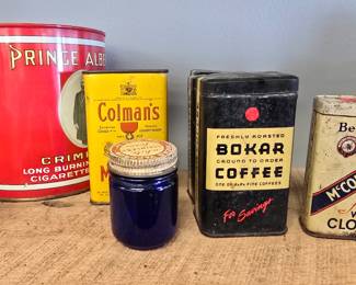 vintage bottles and cans
