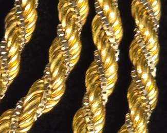 very nice 14k gold necklace wrapped with sterling box chain
