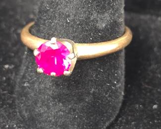 14k gold ruby ring