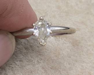 Pear cut Diamond wedding ring