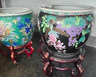 Koi pond planters