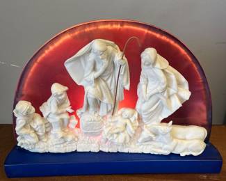 Vintage Light Up Nativity Scene