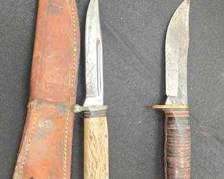 2 vintage fixed blades