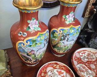 cloisonne vases